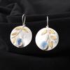 Milky Opal Gemstone 925 Sterling Silver Jewelry Handmade Women Earrings 1.73" EE-176-10