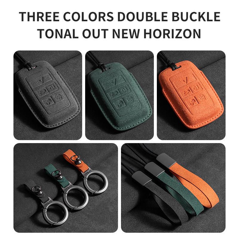 Совместимый 3D замшевый чехол для ключа для моделей Land Rover, Range Rover Discovery, Sport 2 и Autobiography 4-го/5-го поколений.