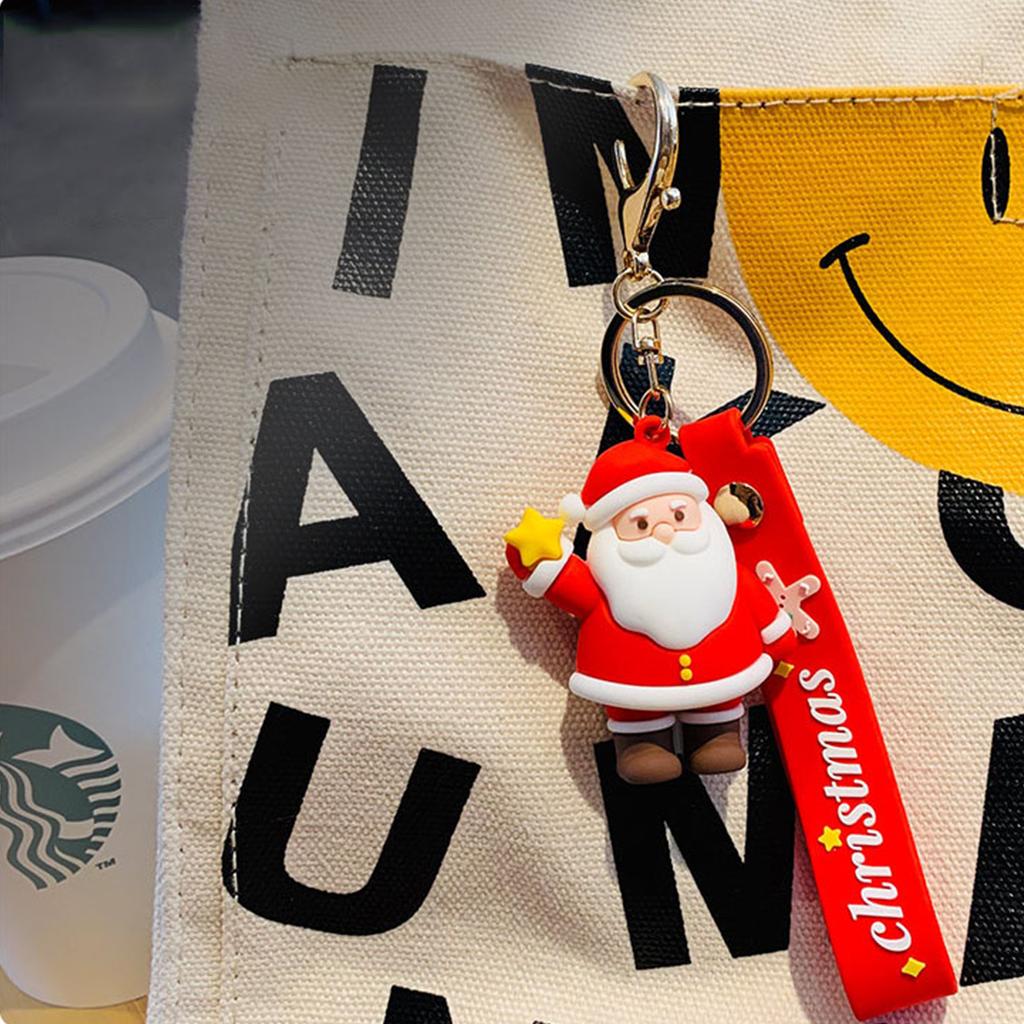 Рождественский брелок милый Санта-Клаус кулон металлический брелок рождественский орнамент брелок для DIY искусства