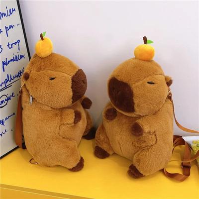 Плюшевый рюкзак Капибара Kawaii, модная плюшевая кукла, меховая сумка, детская сумка, мини-рюкзак, сумки, подарки для подруги