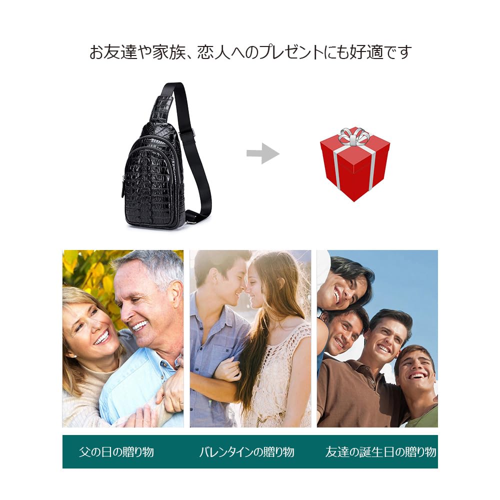 Сумка кроссбоди/одноплечевая сумка Whatna из натуральной коровьей кожи с тиснением под крокодила для мужчин, натуральная толстая кожа, черная или коричневая, ML-8879 (черный)