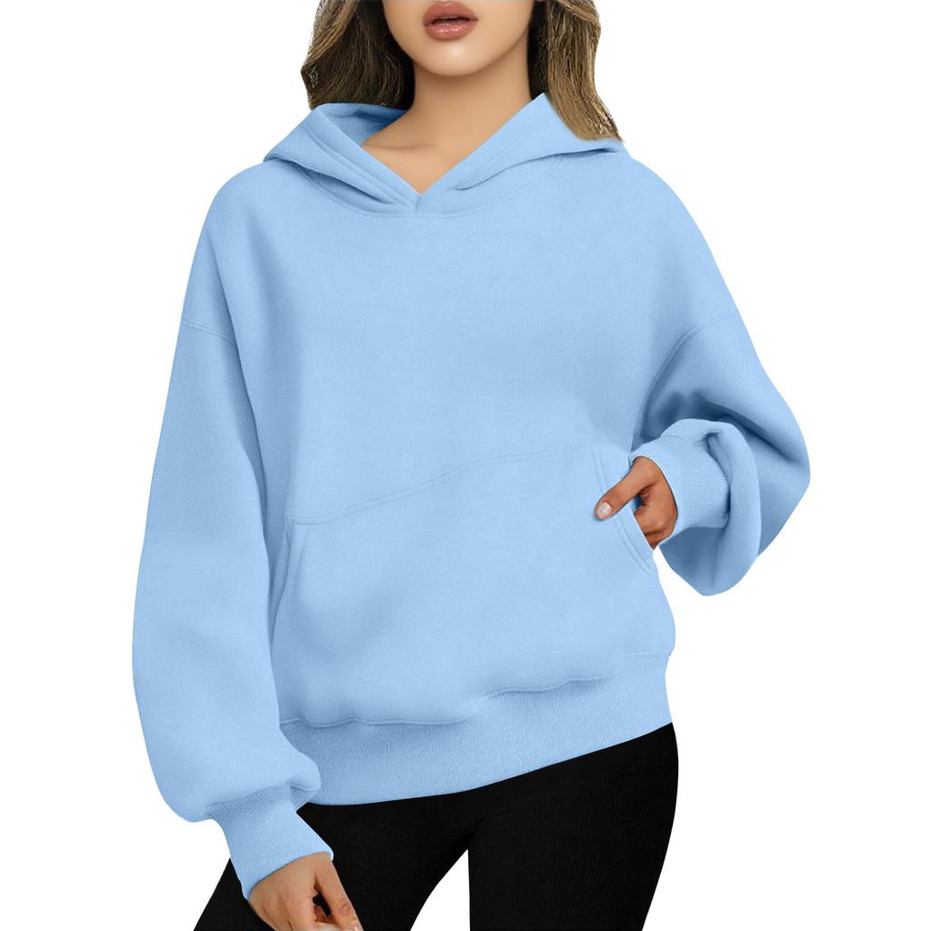 Women's Oversized Hoodies Fleece Sweatshirts Fashion Pullovers Winter Clothing