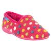 Lunar Womens/Ladies Helix Polka Dot Slippers