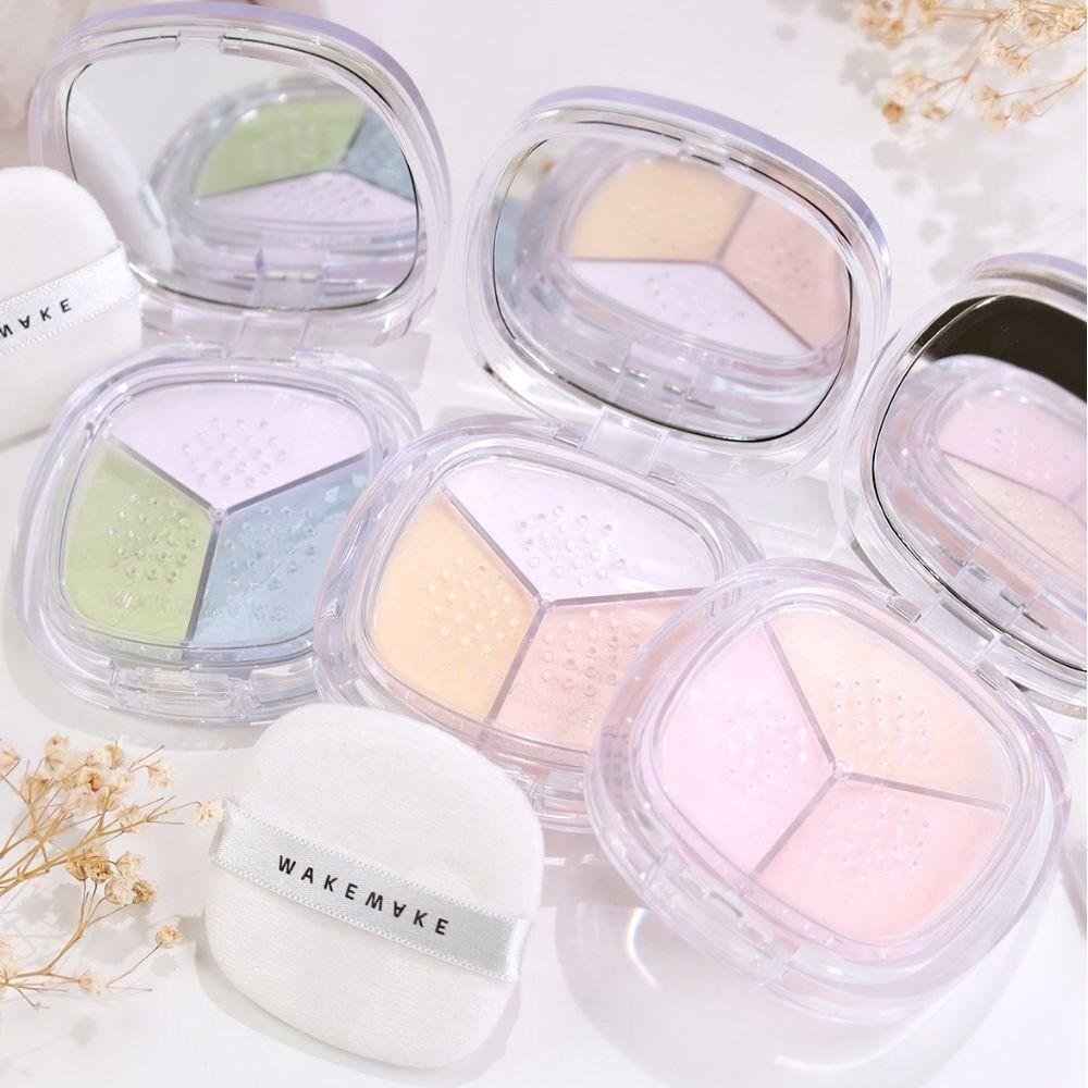 Wake Make Stay Fixer Multi Color Powder + Кисть, 02 Light Skin + Кисть, 1 шт.