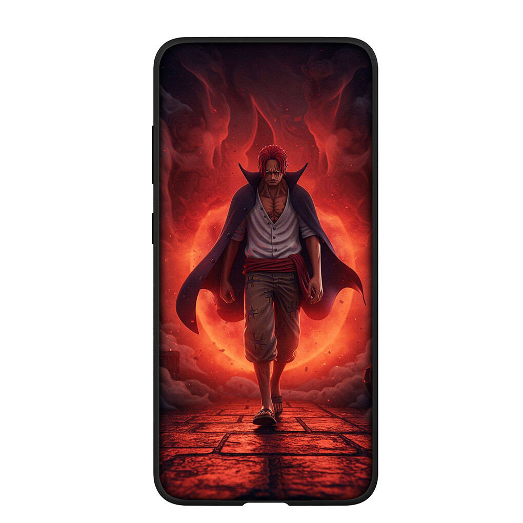 Phone Case for iPhone 17 15 16 Plus Redmi Note 14 12 11 13 Pro Max Huawei P30 P20 Lite OPPO A60 A40 A80 A38 A54 Red Hair One Pieces Luffy Shanks Cover