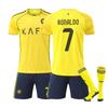 Подростки Дети Взрослые Индивидуальное Имя Футбольная Форма 25/26 Аль-Наср Домашняя №7 РОНАЛДО Спортивный Тренировочный Комплект Джерси с Носками