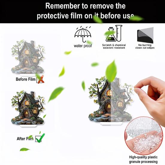 Хэллоуинские украшения 2D акриловые плоские призрачные украшения с подсветкой жуткий ночник украшения для стола дома офиса кафе