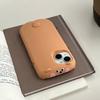 For iPhone 15 Silicone Case Cute Sleeping Milk Tea Bear Design Shockproof Phone Back Cover