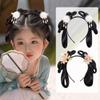 Girls Kids Hanfu Flower Headband Chinese Style Hair Princess Hair Band Synthetic Braided Headbands