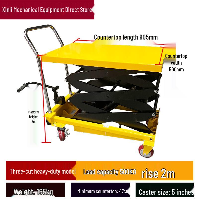 Xinli Mobile Electric Lift: Manual Hydraulic Platform Truck