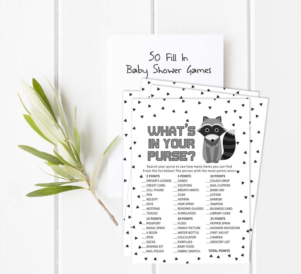 Inkdotpot Игровой набор «Животные джунглей» для вечеринки по случаю рождения ребенка из 50 игр «Азбука для малышей»