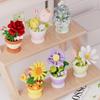 2024 New Original Rose Flower Gift Box Tulip Lotus Building Blocks Flower Model Tiny Particle Gift Toy