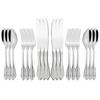 18 шт. столовая посуда, винтажная роскошная западная серебряная нержавеющая сталь, набор столовых приборов, обеденный нож, вилка, ложка, чайные ложки, набор столовой посуды