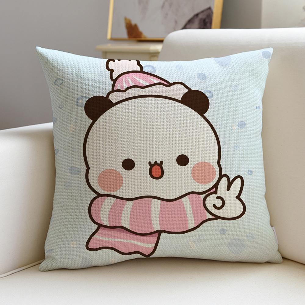 Playful YYier BubuS Cushion Cover Breathable and skinfriendly linen pillowcase square removable and washable cushion