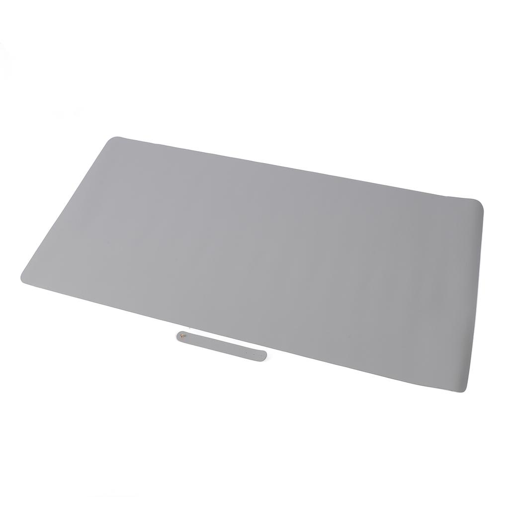 Nail Art Table Mat PU Leather Nail Table Pad Vanity Makeup Mat for Home Beauty Salon Gray