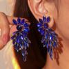 High-Grade Luxury Colorful Shiny Crystal Earrings Fashion Exaggerated Street Style Earrings For Women