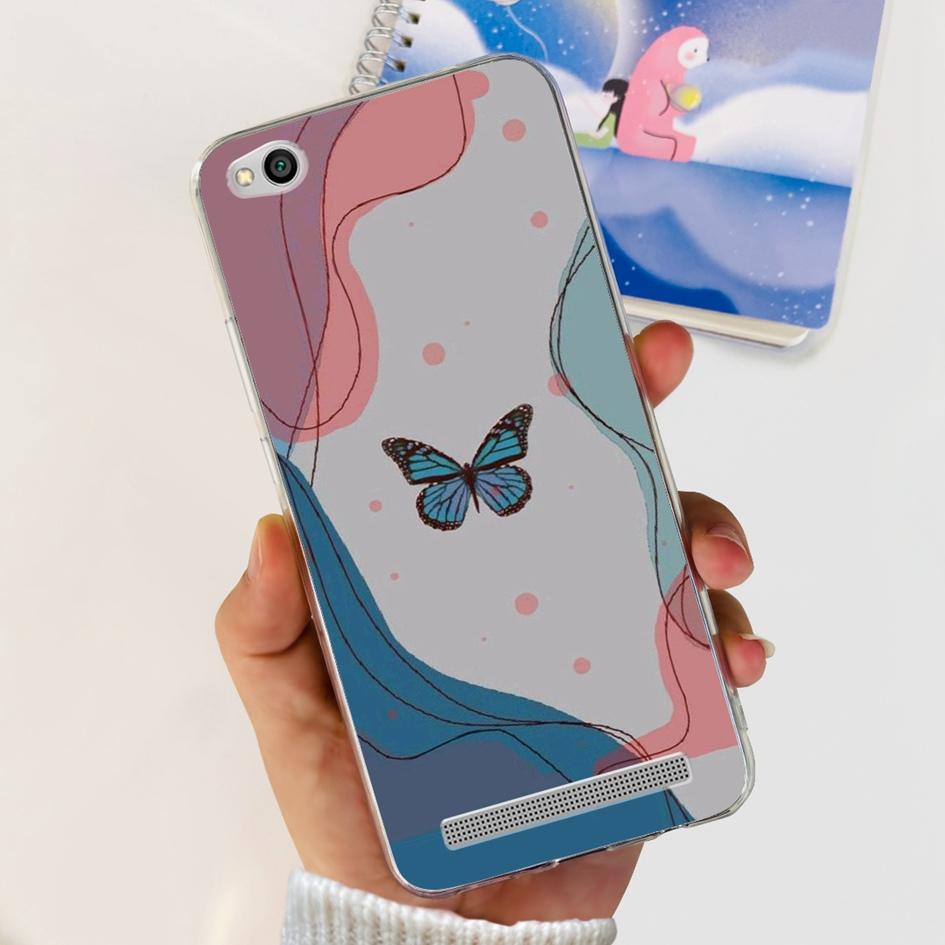 For Xiaomi Redmi 4A Case Fashion Butterfly Transparent Silicone Soft Cover For Xiaomi Redmi 5A Funda Redmi5A Redmi4A Phone Cases
