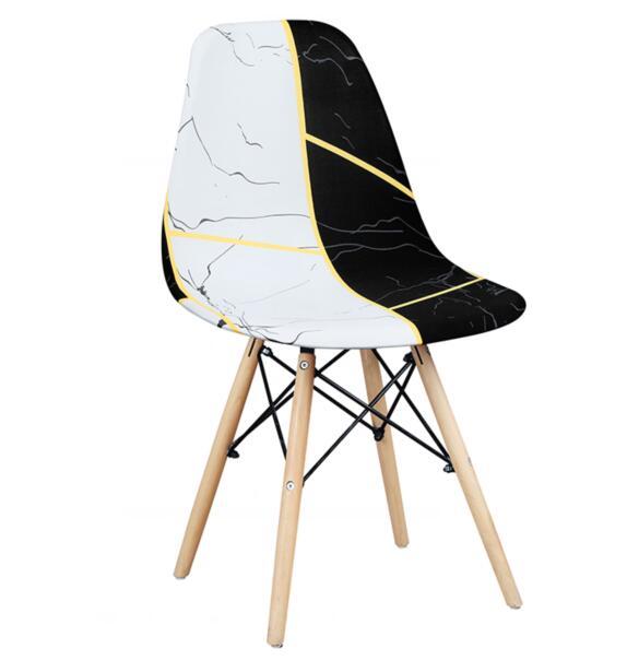 Новый стиль, чехол на стул в виде ракушки с принтом, эластичный чехол для кухни, безрукий, чехлы на обеденный стул, моющийся эластичный чехол на сиденье для банкета, дома