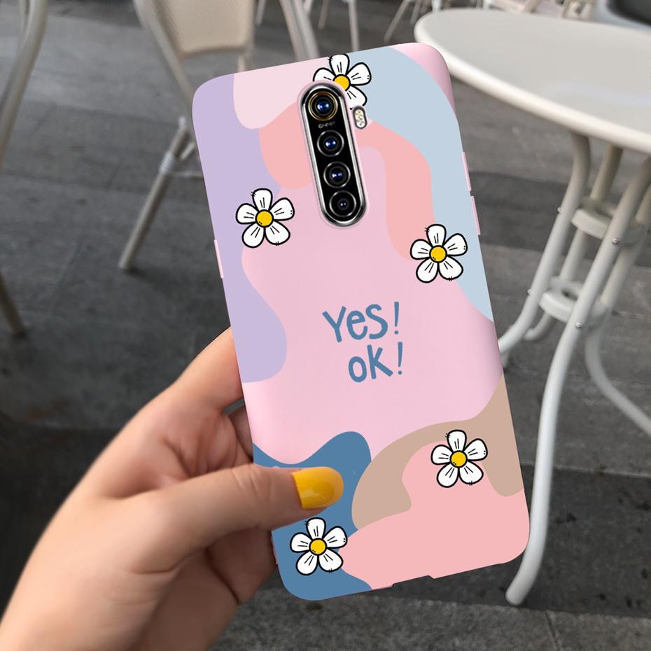 Чехол для телефона Realme X2 Pro Чехол Realme XT X2 Милый рисунок Конфетный цвет Силиконовая задняя крышка Для RealmeX2 X 2 Pro XT Мягкий ТПУ Чехол