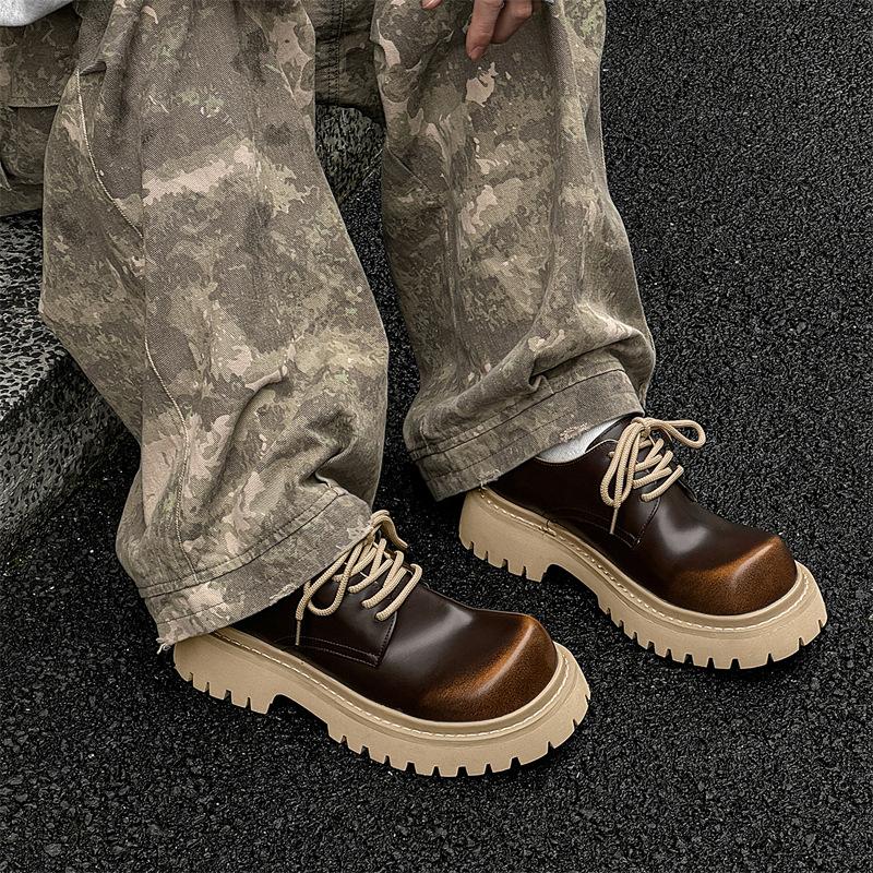 Модная мужская и женская обувь больших размеров 38-48, туфли дерби, британская ретро-обувь для мужчин, обувь на платформе, кожаная обувь с круглым носком, Sapatos Para Hombre