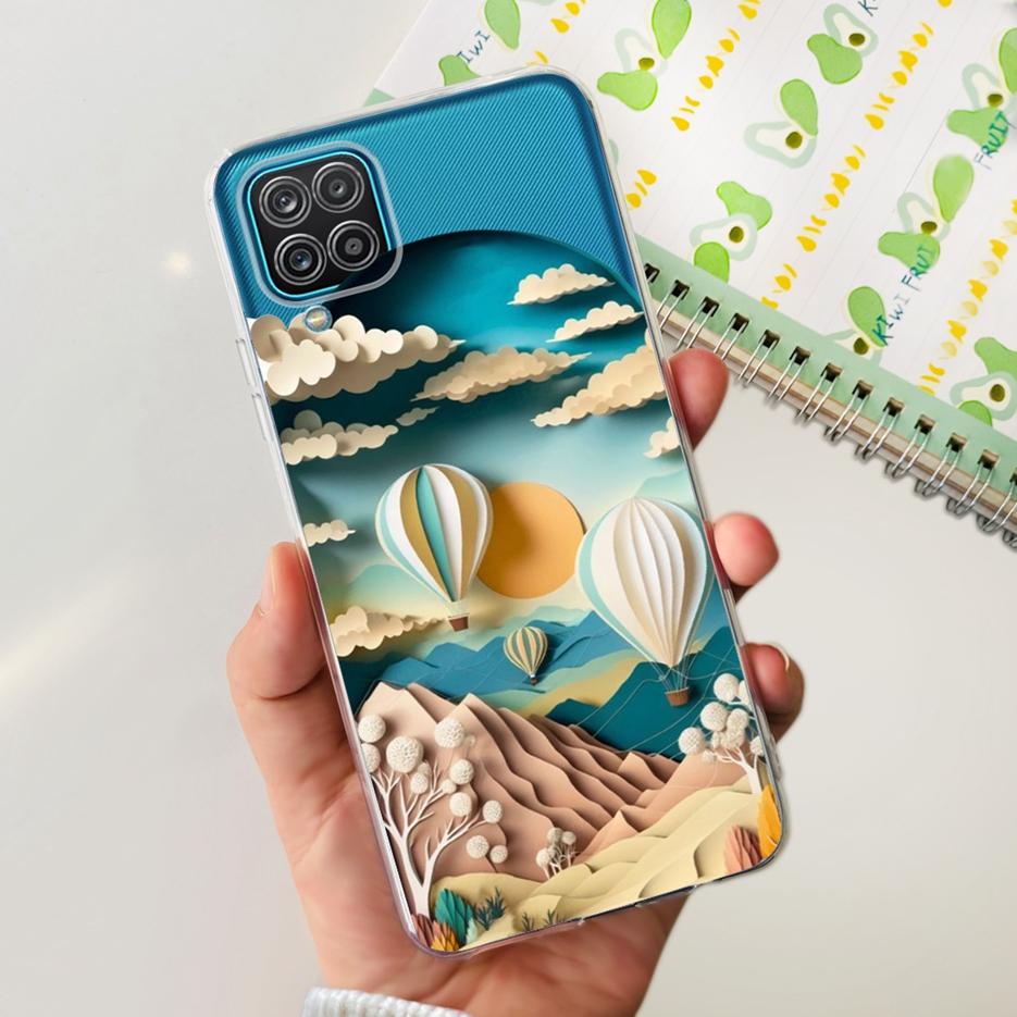 Чехол для Samsung Galaxy A12 F12 M12 Модный Расписной Чехол Прозрачные Силиконовые Чехлы для Телефона Для Samsung A12 M 12 Galaxy M12 Мягкие Fundas