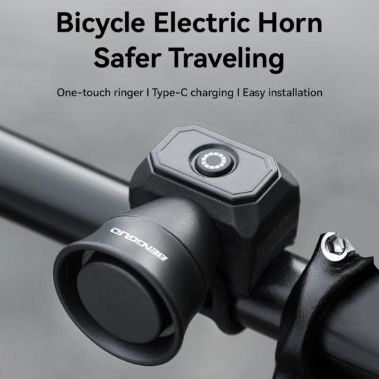Electric Bike Horn 120dB Loud Sound IPX4 Waterproof USB Rechargeable Mini MTB Road Mountain Bicycle Handlebar Alarm Bell Bike Accessories
