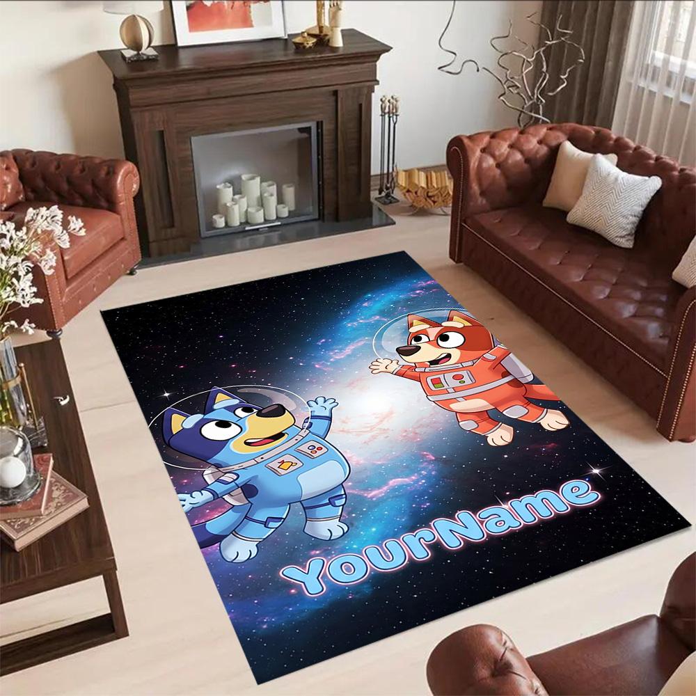 Bluey 14 Customized Name Floor Mat Design for Dining Room Entryway Outdoor Dormitory Anti-slip Rug Decorate Offices Perfect Gift for Friends & Family