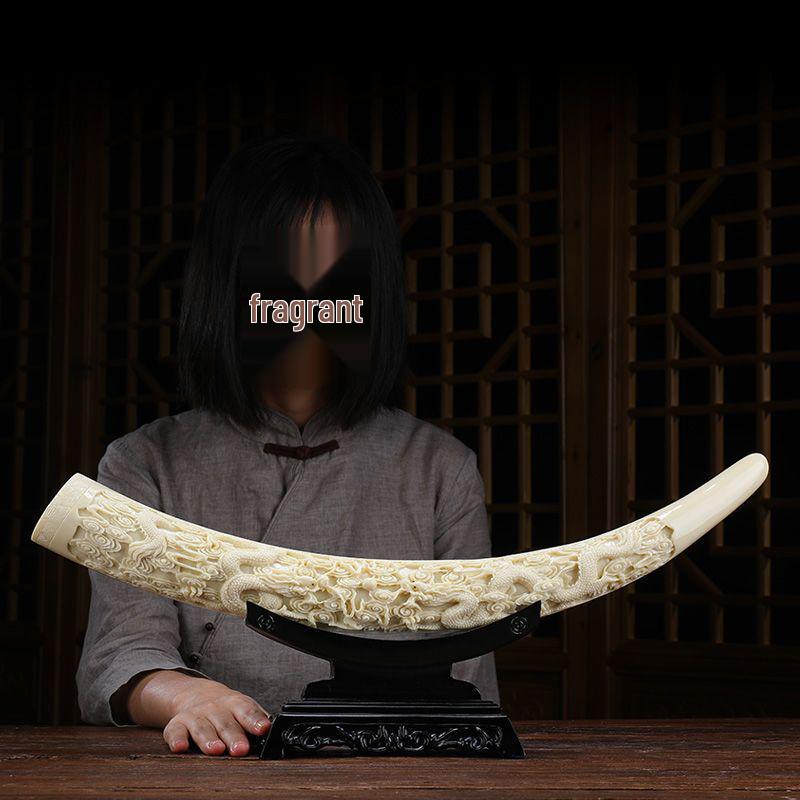 Ivory Chinese-Inspired TV Cabinet & Wine Storage for Living Room