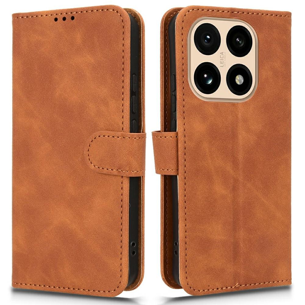 Для Xiaomi 15T Кожаный чехол с ощущением кожи Противоударный Чехол-книжка с кошельком