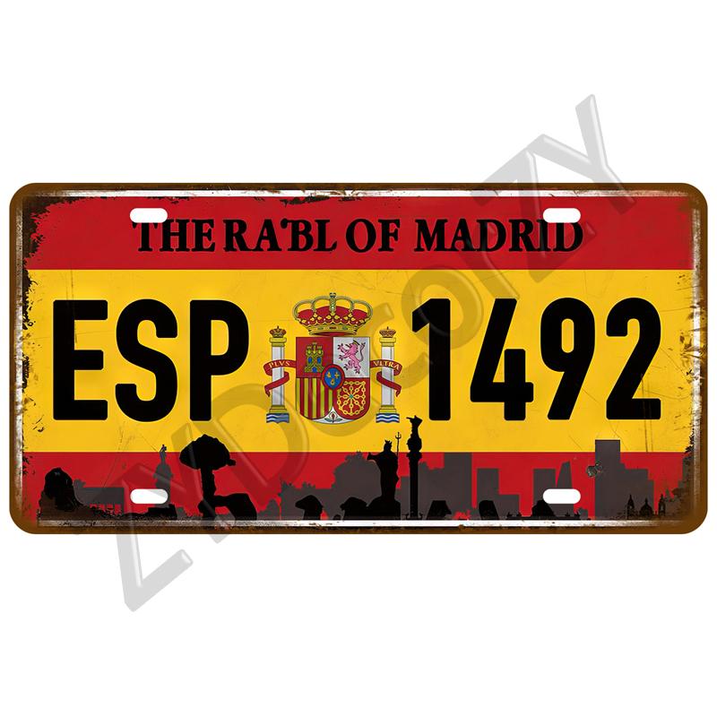 Флаг страны Жестяная табличка с флагом Франция Испания Германия Жестяная табличка для стены Домашний ресторан Ремесло Бар Декор Металлическая табличка Мексика США