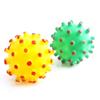 Color Interactive Play Teeth Cleaning Crazy Soft Rubber Dog Chew Ball Squeaky Sound Funny Pet Toys