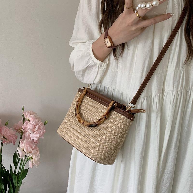 Соломенная сумка женская летняя ветровая универсальная сумка-мессенджер высокого класса женская плетеная сумка