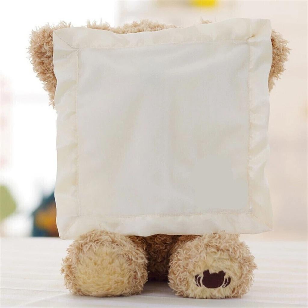 Bear Plush Interactive Soft Toy Hide And Seek Talking Electric Handkerchief  Bear Doll Kids For Gift