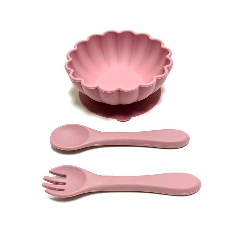 Нетоксичный набор из 3 детских силиконовых тарелок с присоской, цельная пищевая силиконовая тарелка, миска для кормления малышей