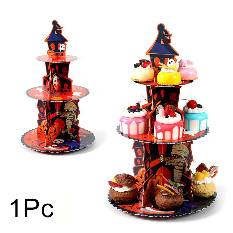 Многоярусная подставка для торта в виде привидения на Хэллоуин, Рождественская подставка для кексов, Стойка для торта и десертов