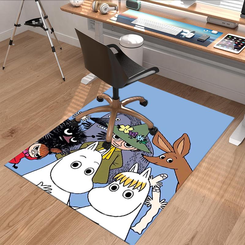 Moomin Family Adventure Carpet For Playroom Bedroom Living Room Sofa Home Decorkids Game Area Rug Nonslip Floor Mat