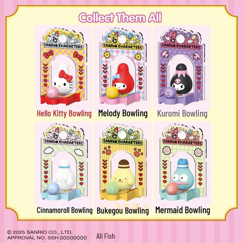 Семейный боулинг-клуб Sanrio Игрушка-фигурка из слепого пакета и настольное украшение