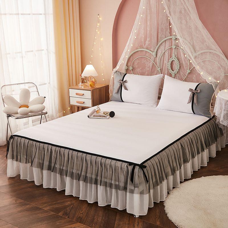 Платье-кровать, кружевной комплект, кружевная юбка, покрывало, домашний текстиль, однотонная юбка-кровать, покрывала для спальни, простыни, пылезащитный чехол, постельные принадлежности