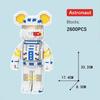 DIY Детские игрушки Мультфильм Мини Любовь Жестокий Медведь Модель Bearbrick со Световым Строительным Блоком Микро-Кирпичи Рождественский Подарок На День Рождения