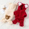 Dog four-legged clothes cute Teddy Bichon Pomeranian Schnauzer small dog pet clothes winter thick velvet