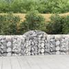 VidaXL Curved Gabion Baskets 3 Pcs 200x50x80/100 Cm Galvanized Iron, Gabion, Gabion Cage, Gabion Wall Basket, Wall 3146300