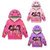 Худи для девочек 3D Мультяшная куртка Толстовка Музыкальная на молнии с капюшоном с длинным рукавом Топы