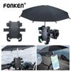 FONKEN Motorcycle Phone Holder With Mini Sunshade Umbrella Bicycle Motorcycle Bracket Handlebar Rearview Mirror Decoration