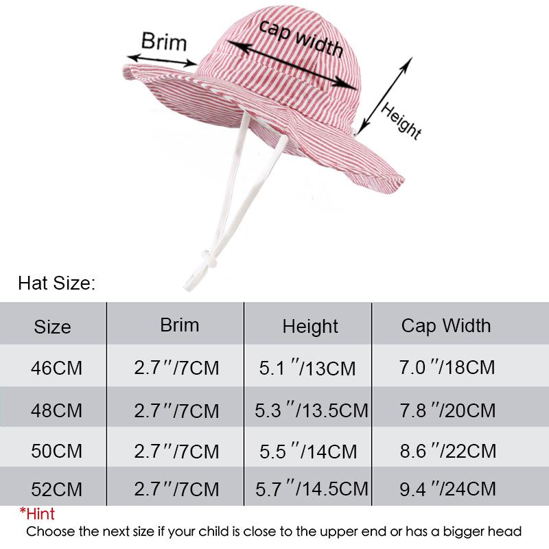 Baby Sun Hat Toddler Sun Protection Bucket Hats for Boys Girls Infant Wide Brim Beach Hat Baby Bucket Hat