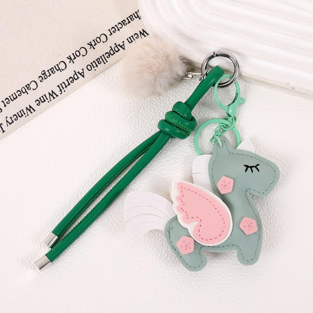 Cartoon Zodiac Pony Bag Pendant Elegant Chinese New Year Gift Kawaii Horse Keychain Birthday Gift