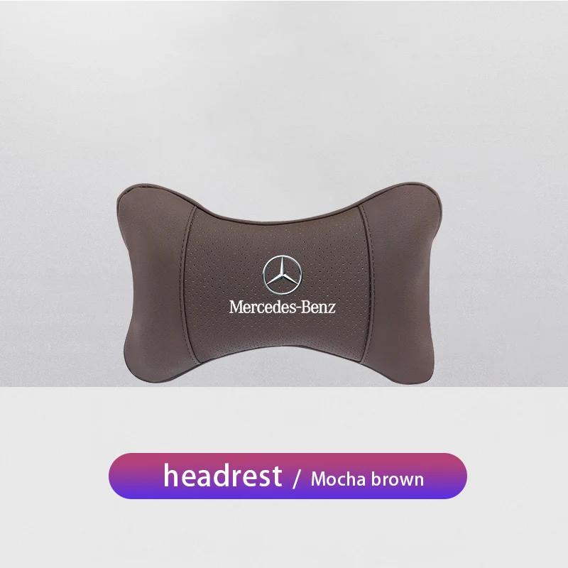 EBS4  Hot 2025 1Pcs Car Interior Headrest Seat Head Support Neck Pillow For Mercedes Benz AMG W204 W205 W203 W211 W212 W213 W201 W210