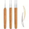 1 Набор 0,5 мм/0,75 мм Крючок для дредов Деревянные крючки для вязания Инструмент для дредов для волос для плетения