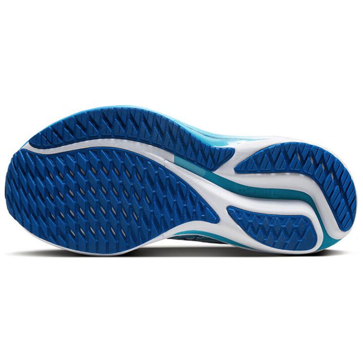 Mizuno Wave Rider 28 Comfortable Durable Breathable Low Top Running Shoes Unisex Sneaker White Blue J1GC2403-21