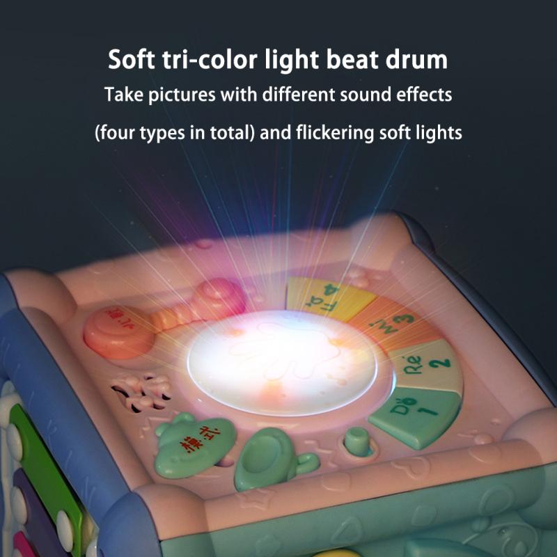 Baby Music Polyhedron Geometric Building Blocks Toy Multi-functional Early Education Toy For 0-3