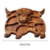 Wooden Cow Charcuterie Board - Cheese & Appetizer Platter for Party, Family Gathering, Holiday Dining - Serving Tray for Snack